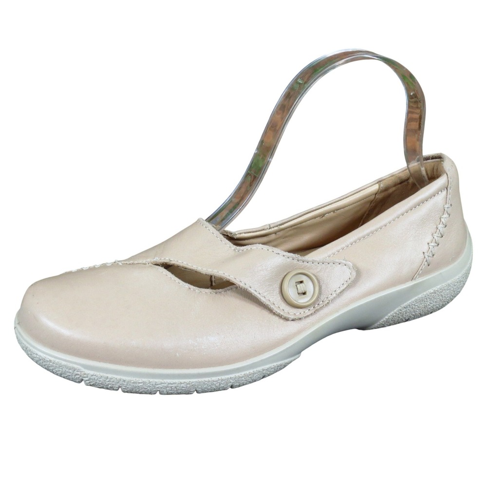 Hotter‎ Dizzy Women's Beige Leather Mary Jane Comfort Shoes Size 8